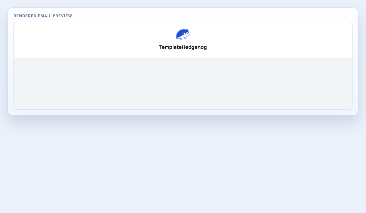 Header Centred rendered email block preview