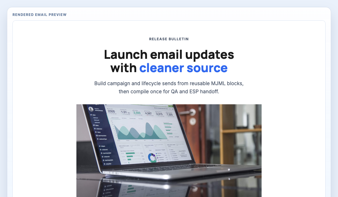 Hero Overlay Modern rendered email block preview